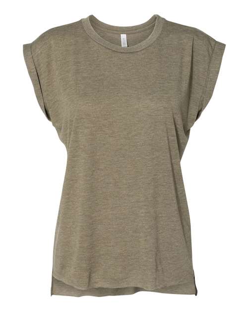 Load image into Gallery viewer, Women’s Flowy Rolled Cuffs Muscle Tee — product photo 5