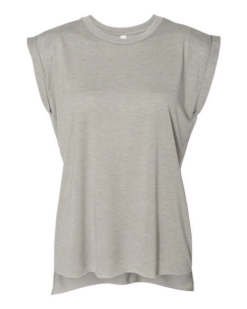 Load image into Gallery viewer, Women’s Flowy Rolled Cuffs Muscle Tee — product photo 6
