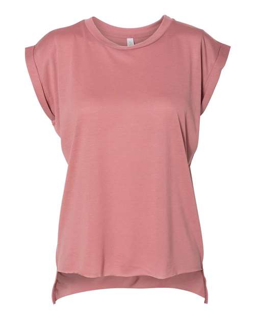 Load image into Gallery viewer, Women’s Flowy Rolled Cuffs Muscle Tee — product photo 7