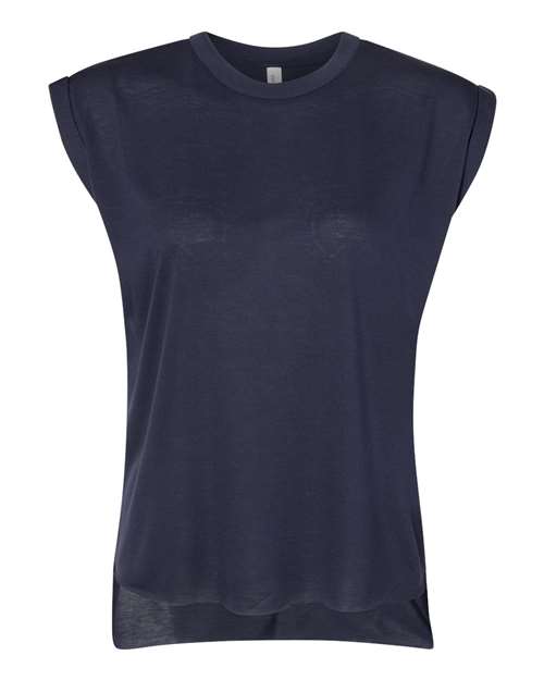 Load image into Gallery viewer, Women’s Flowy Rolled Cuffs Muscle Tee — product photo 8