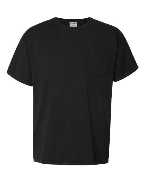 Load image into Gallery viewer, Unisex Garment-Dyed Pocket T-Shirt - Black