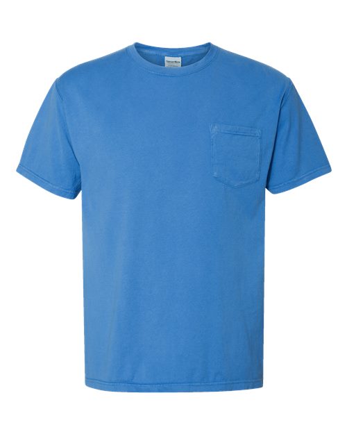 Load image into Gallery viewer, Unisex Garment-Dyed Pocket T-Shirt - Summer Sky Blue
