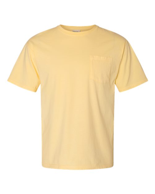 Load image into Gallery viewer, Unisex Garment-Dyed Pocket T-Shirt - Summer Squash Yellow