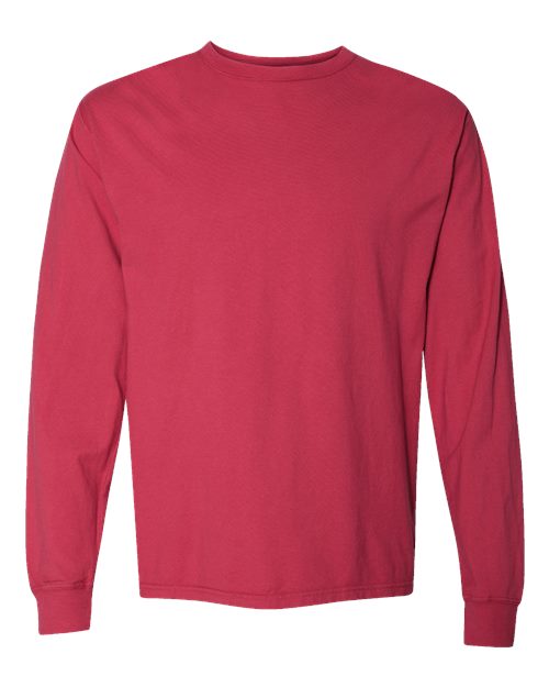 Load image into Gallery viewer, Unisex Garment-Dyed Long Sleeve T-Shirt - Crimson Fall