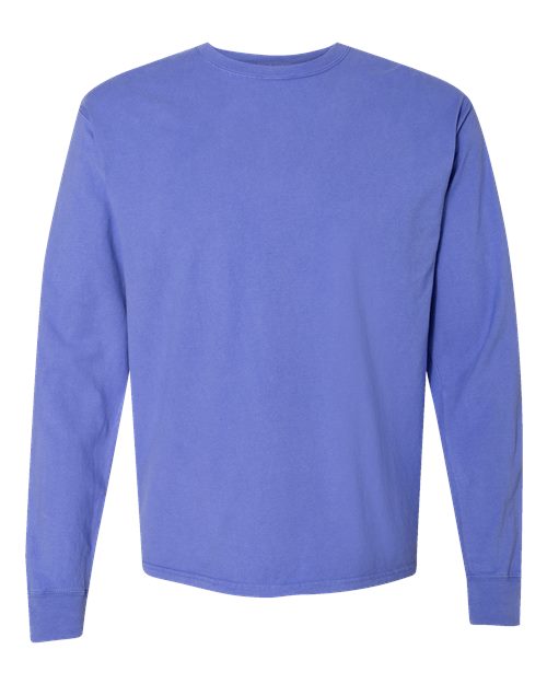 Load image into Gallery viewer, Unisex Garment-Dyed Long Sleeve T-Shirt - Deep Forte Blue
