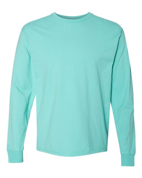 Load image into Gallery viewer, Unisex Garment-Dyed Long Sleeve T-Shirt - Mint