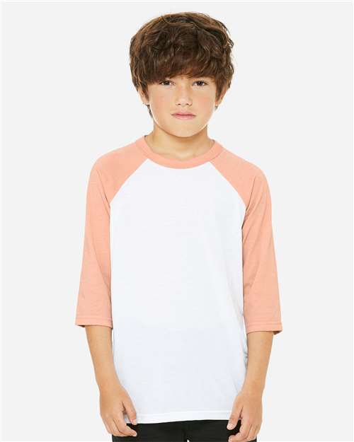 Load image into Gallery viewer, Youth Three-Quarter Sleeve Baseball Tee — product photo 3