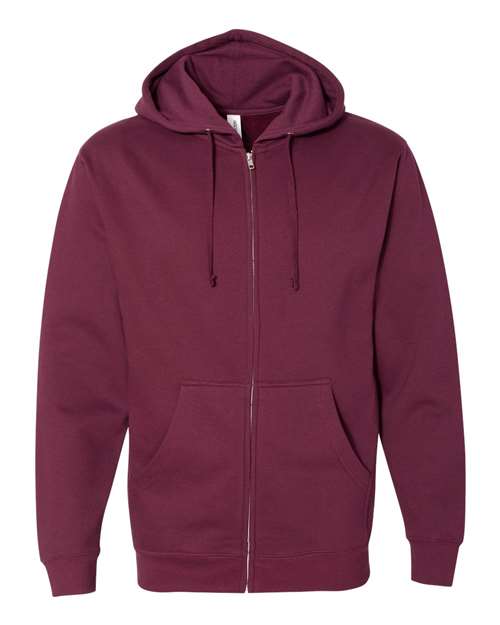 Load image into Gallery viewer, Unisex Midweight Full-Zip Hooded Sweatshirt - Maroon