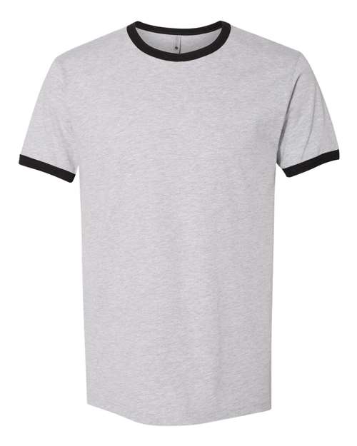 Load image into Gallery viewer, Unisex Cotton Ringer T-Shirt - Heather Grey/ Black