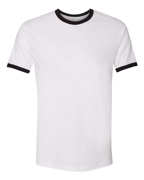Load image into Gallery viewer, Unisex Cotton Ringer T-Shirt - White/ Black