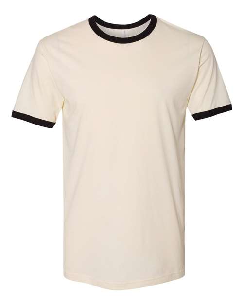 Load image into Gallery viewer, Unisex Cotton Ringer T-Shirt - Natural/ Black