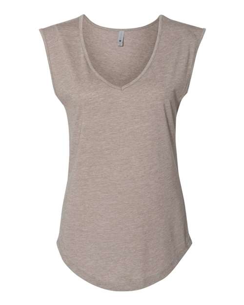 Load image into Gallery viewer, Women's Festival Sleeveless Deep V-Neck T-Shirt - Ash