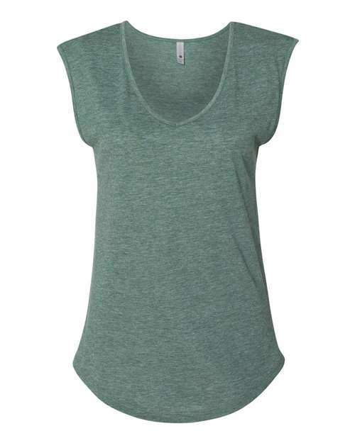 Load image into Gallery viewer, Women's Festival Sleeveless Deep V-Neck T-Shirt - Royal Pine