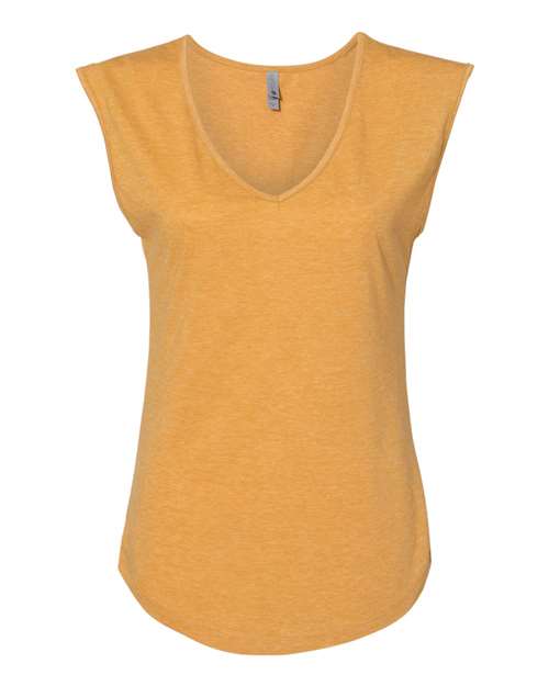Load image into Gallery viewer, Women's Festival Sleeveless Deep V-Neck T-Shirt - Antique Gold