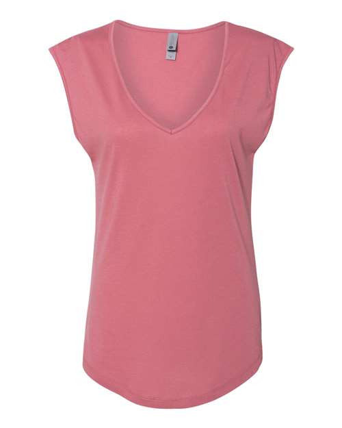Load image into Gallery viewer, Women's Festival Sleeveless Deep V-Neck T-Shirt - Smoked Paprika