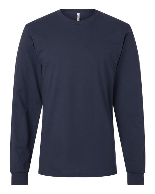 Load image into Gallery viewer, Unisex Fine Jersey Long Sleeve Tee - Navy