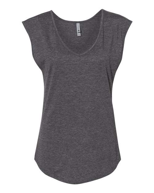 Load image into Gallery viewer, Women's Festival Sleeveless Deep V-Neck T-Shirt - Charcoal