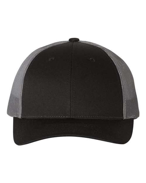 Load image into Gallery viewer, Richardson 115 Low Pro Trucker Cap - Black/ Charcoal