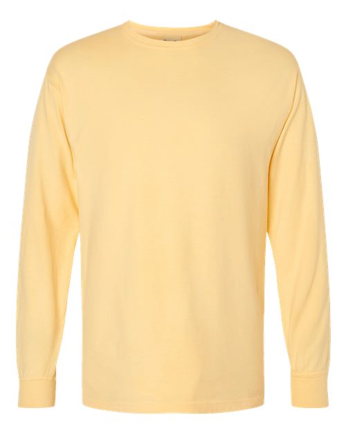 Load image into Gallery viewer, Unisex Garment-Dyed Long Sleeve T-Shirt - Summer Squash Yellow