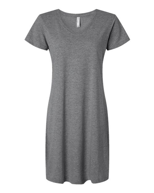 Load image into Gallery viewer, LAT 3522 Women's Fine Jersey V-Neck Coverup - Granite Heather