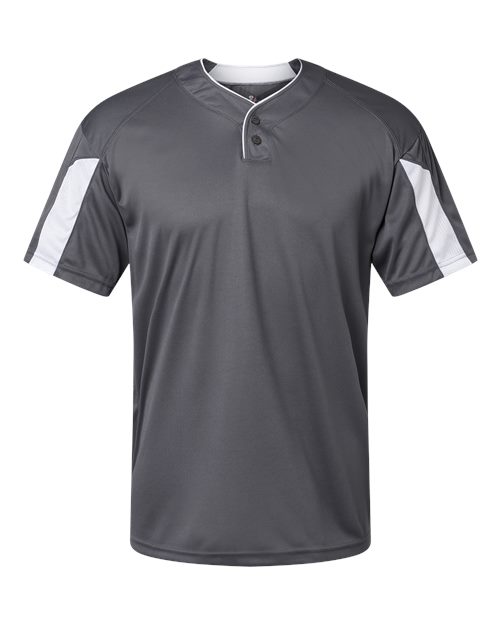 Load image into Gallery viewer, Alleson Athletic 7976 Men's Striker Placket - Graphite/ White