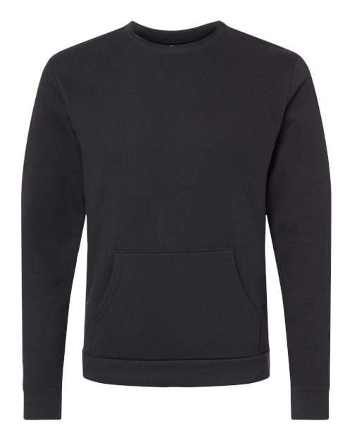 Load image into Gallery viewer, Unisex Santa Barbara Pocket Crewneck Sweatshirt - Black