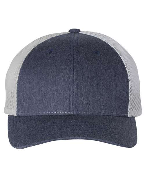 Load image into Gallery viewer, Richardson 115 Low Pro Trucker Cap - Heather Navy/ Light Grey