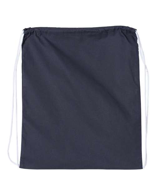 Load image into Gallery viewer, Q-Tees Q4500L Large Economical Cotton Drawstring Bag - Navy