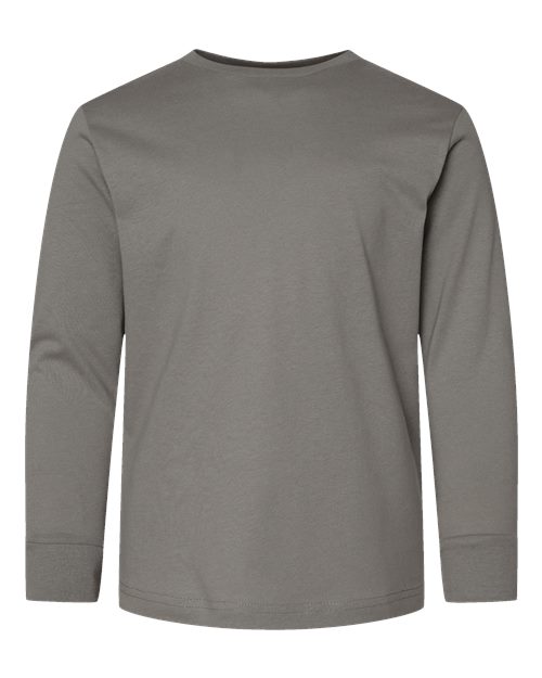 Load image into Gallery viewer, LAT 6201 Youth Fine Jersey Long Sleeve Tee - Titanium