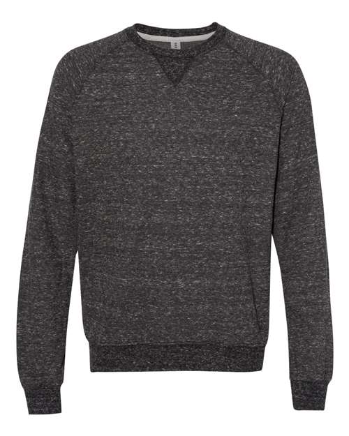 Load image into Gallery viewer, Unisex Snow Heather French Terry Crewneck Sweatshirt - Black Ink