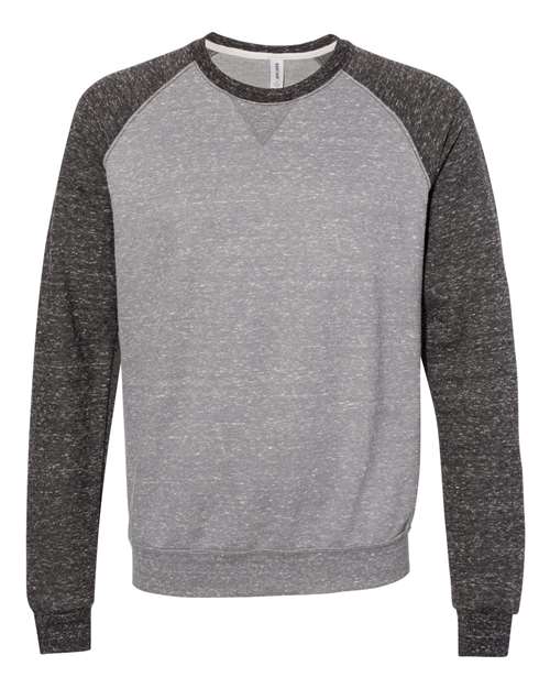 Load image into Gallery viewer, Unisex Snow Heather French Terry Crewneck Sweatshirt - Charcoal/ Black Ink