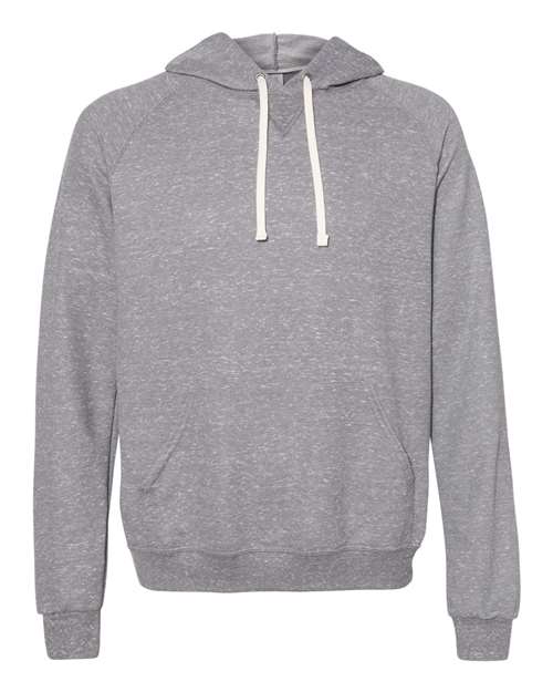 Load image into Gallery viewer, Unisex Snow Heather French Terry Raglan Hooded Sweatshirt - Charcoal