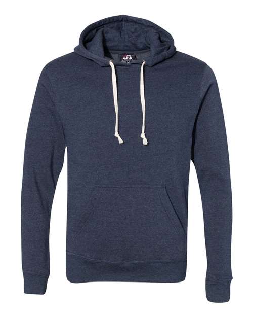 Load image into Gallery viewer, J. America 8871 Men's Triblend Fleece Hooded Sweatshirt - True Navy Triblend
