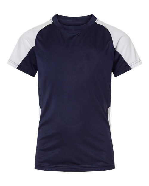 Load image into Gallery viewer, Augusta Sportswear 1518 Youth Cutter Jersey - Navy/ White