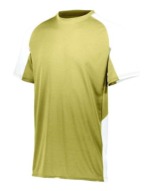 Load image into Gallery viewer, Augusta Sportswear 1518 Youth Cutter Jersey - Vegas Gold/ White