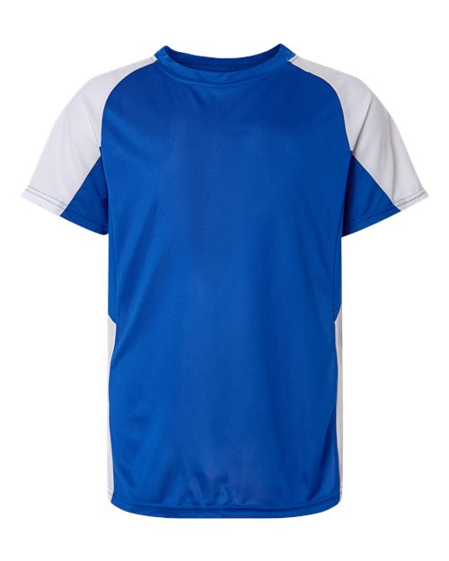 Load image into Gallery viewer, Augusta Sportswear 1518 Youth Cutter Jersey - Royal/ White