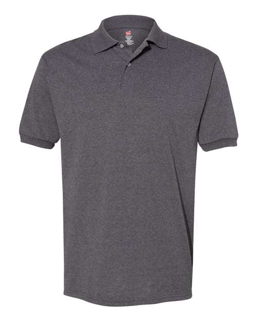 Load image into Gallery viewer, Men's EcoSmart® Jersey Polo - Charcoal Heather