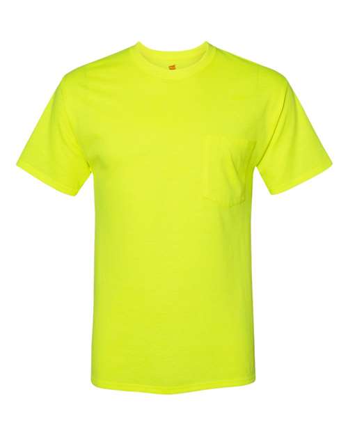Load image into Gallery viewer, Unisex Workwear Pocket T-Shirt - Safety Green