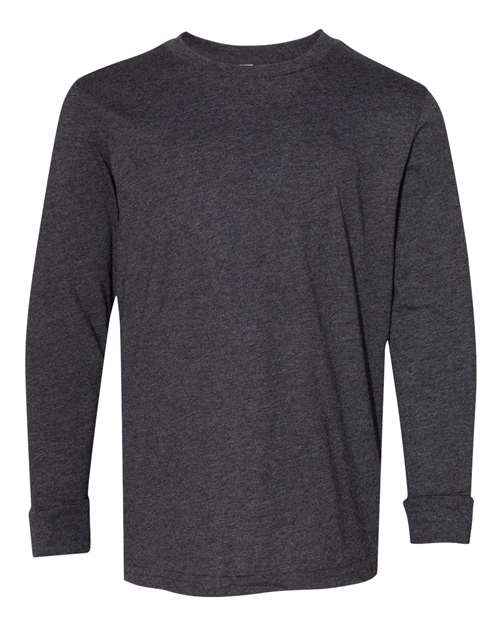 Load image into Gallery viewer, LAT 6201 Youth Fine Jersey Long Sleeve Tee - Vintage Smoke