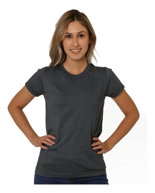 Load image into Gallery viewer, Women's USA-Made Triblend T-Shirt - Tri Charcoal