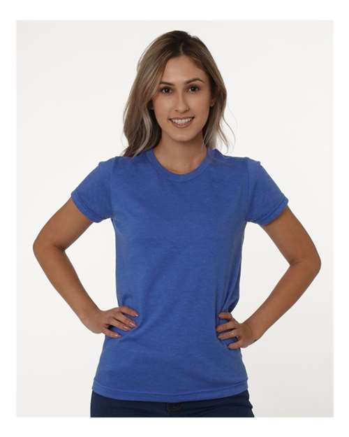 Load image into Gallery viewer, Women's USA-Made Triblend T-Shirt - Tri Denim