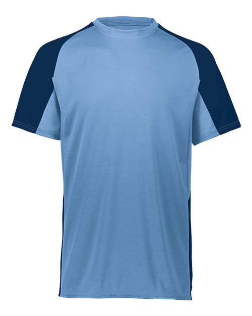 Load image into Gallery viewer, Augusta Sportswear 1518 Youth Cutter Jersey - Columbia Blue/ Navy