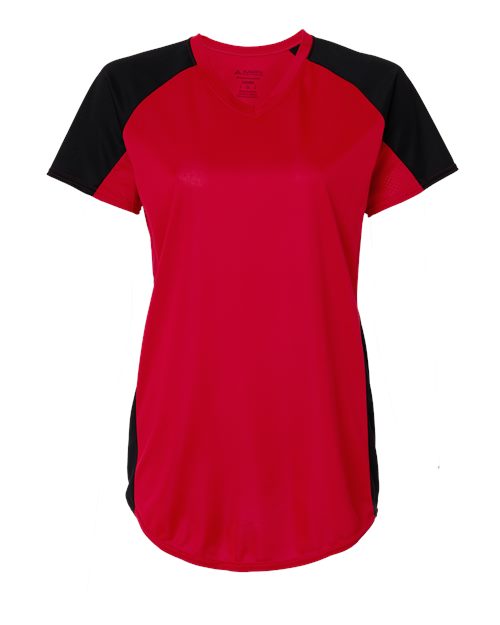 Load image into Gallery viewer, Augusta Sportswear 1522 Women's Cutter Jersey - Red/ Black