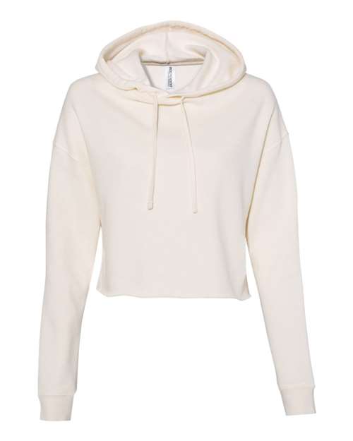 Load image into Gallery viewer, Women’s Lightweight Crop Hooded Sweatshirt - Bone
