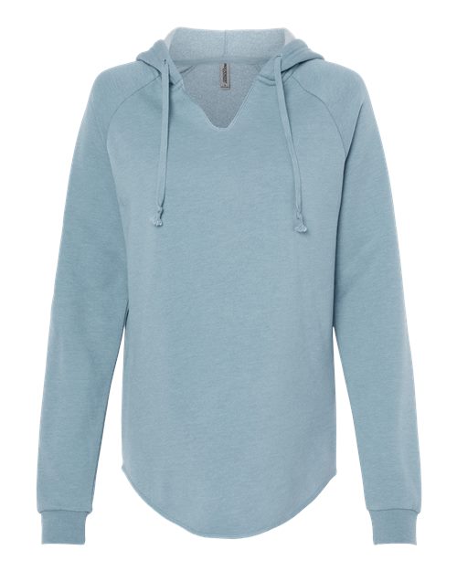 Load image into Gallery viewer, Women’s Lightweight California Wave Wash Hooded Sweatshirt - Misty Blue