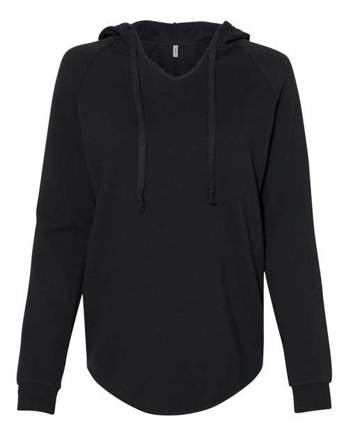 Load image into Gallery viewer, Women’s Lightweight California Wave Wash Hooded Sweatshirt - Black