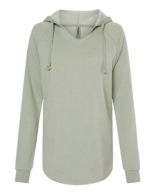 Load image into Gallery viewer, Women’s Lightweight California Wave Wash Hooded Sweatshirt - Sage