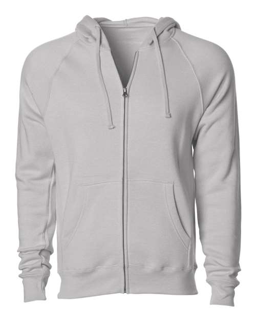 Load image into Gallery viewer, Unisex Special Blend Raglan Full-Zip Hooded Sweatshirt - Stone Heather