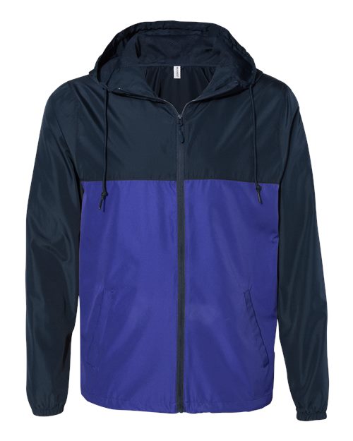 Load image into Gallery viewer, Independent Trading Co. EXP54LWZ Men's Lightweight Windbreaker Full-Zip Jacket - Classic Navy/ Royal