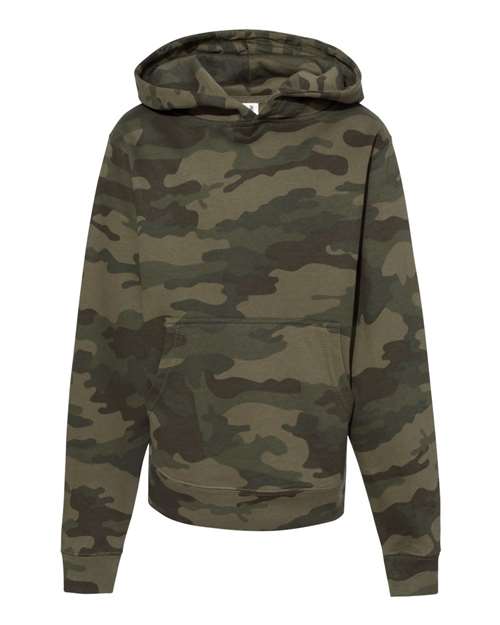 Load image into Gallery viewer, Youth Midweight Hooded Sweatshirt - Forest Camo